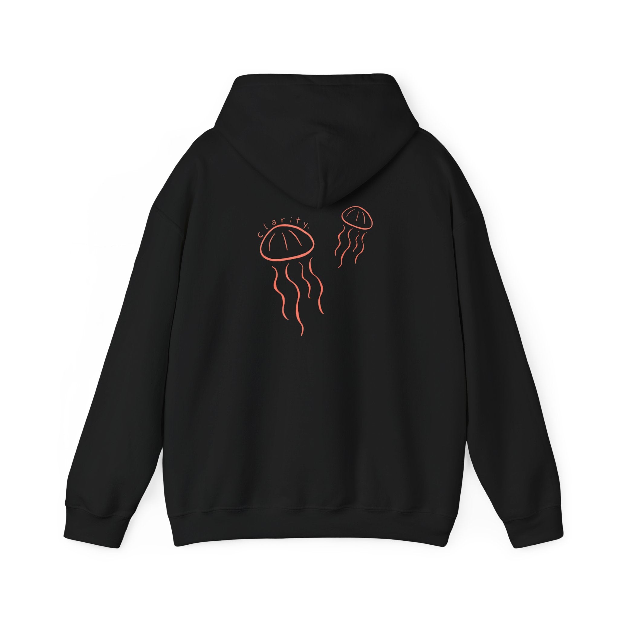 Jellyfish Line Art Hoodie — Minimal Coastal Graphic Sweatshirt