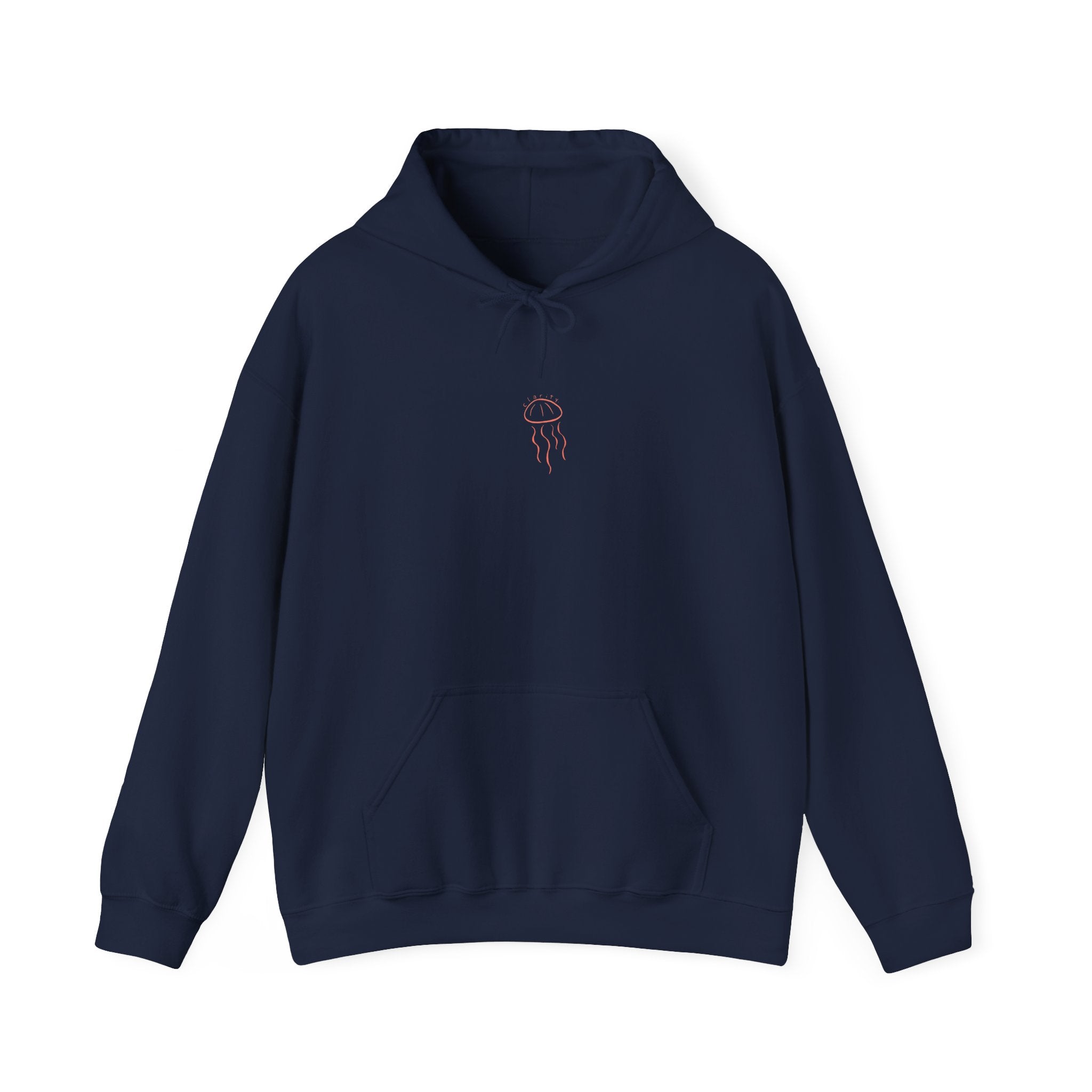 Jellyfish Line Art Hoodie — Minimal Coastal Graphic Sweatshirt