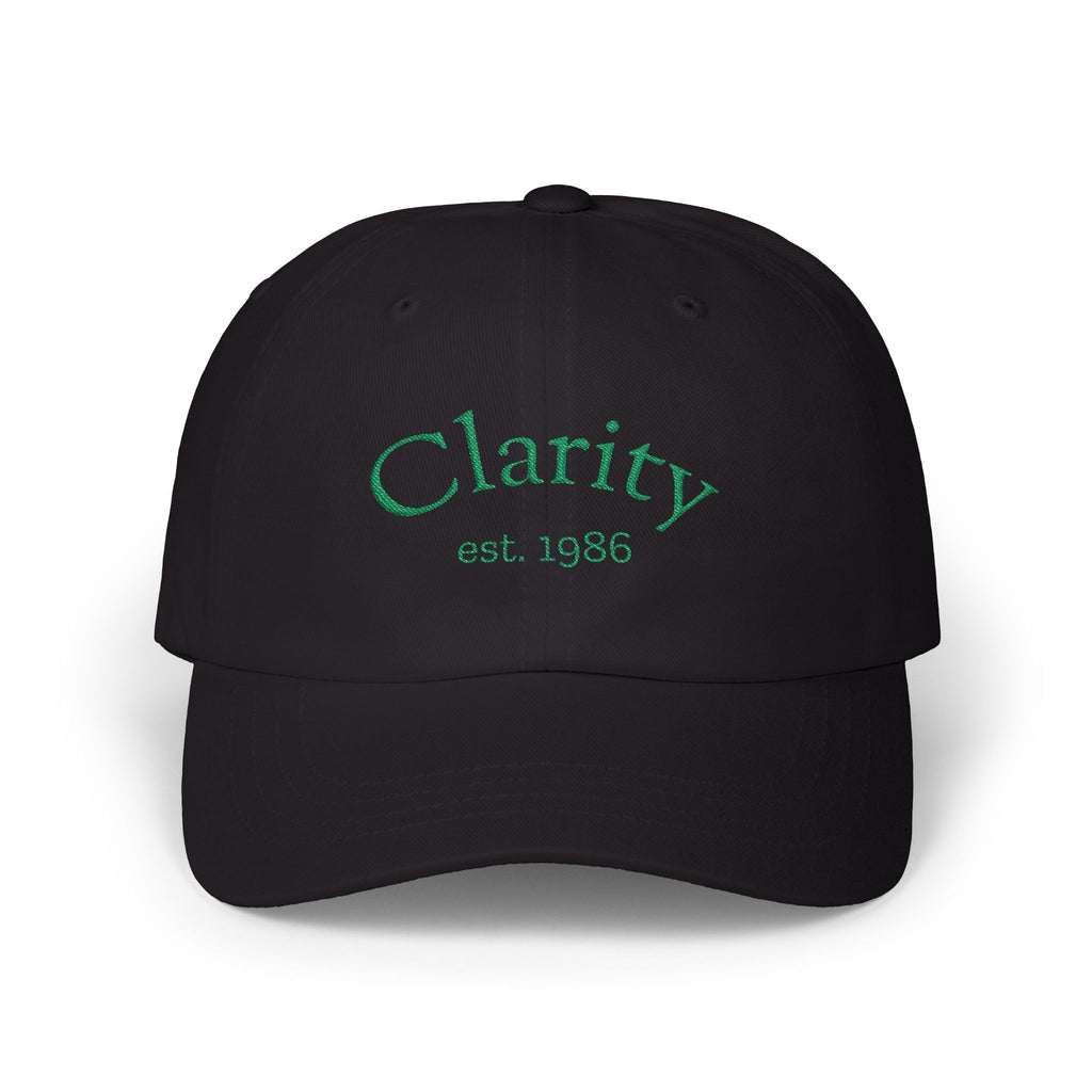 Clarity Dad Cap — Minimal Embroidered White Baseball Hat