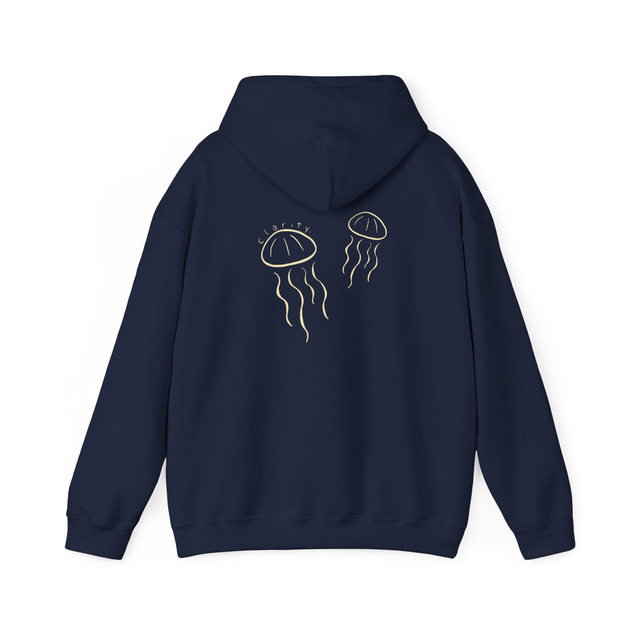 Jellyfish Hoodie – Minimal Gold Jellyfish Graphic Pullover