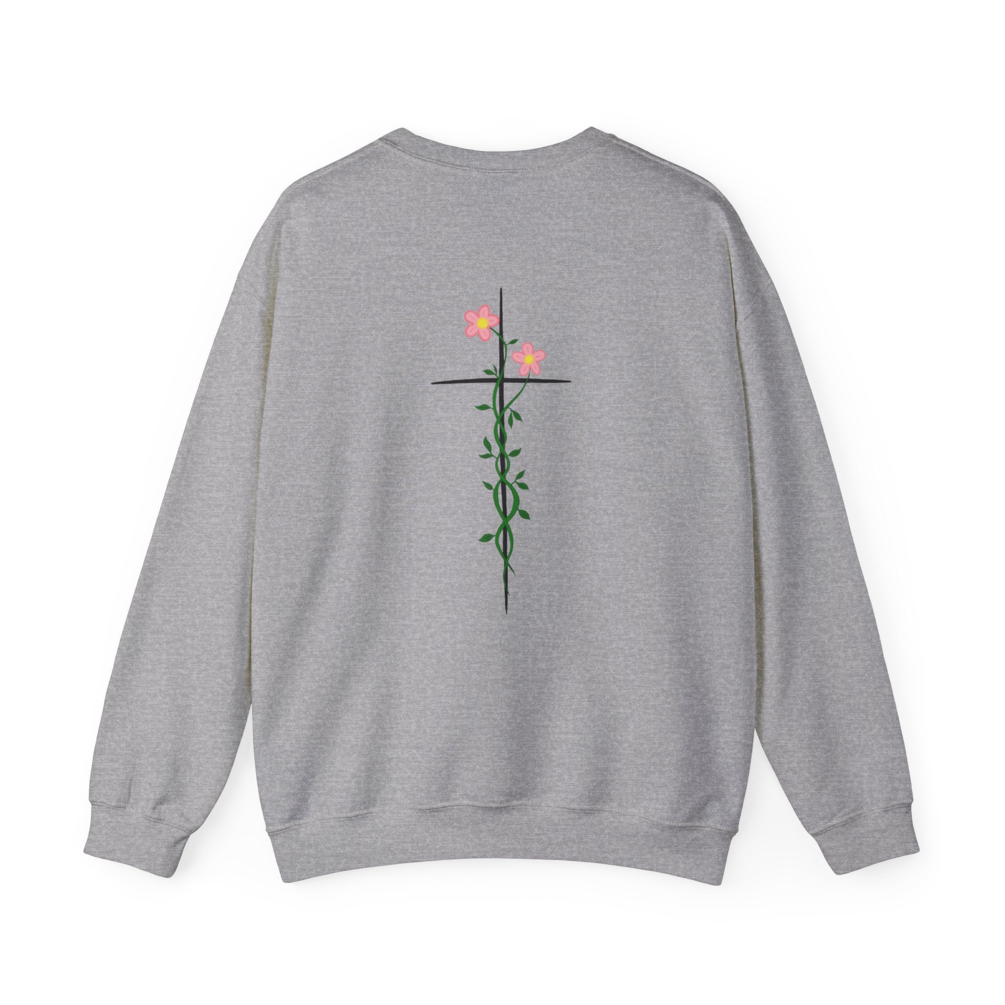 Floral Cross Crewneck Sweatshirt