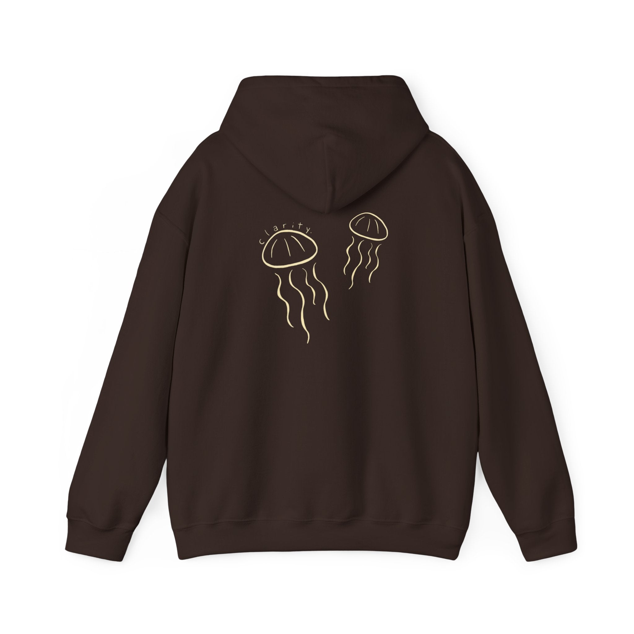 Jellyfish Hoodie – Minimal Gold Jellyfish Graphic Pullover