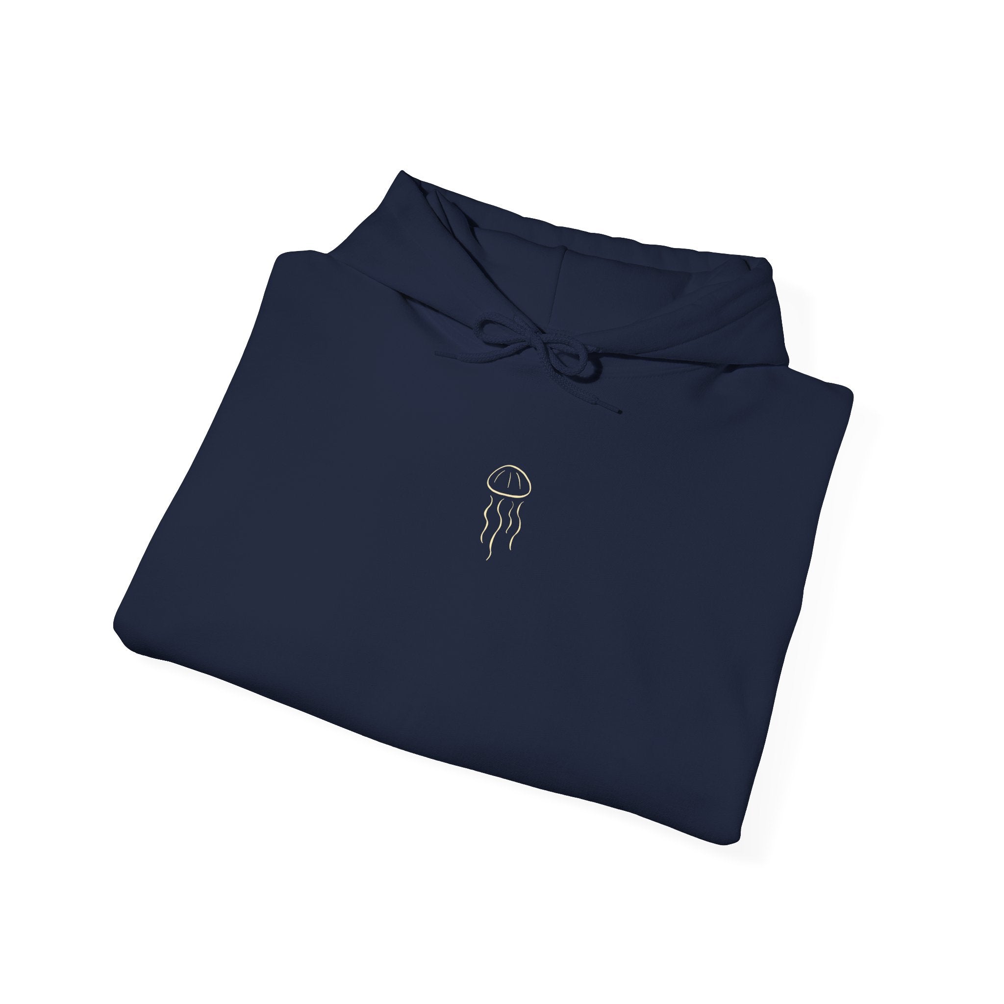 Jellyfish Hoodie – Minimal Gold Jellyfish Graphic Pullover