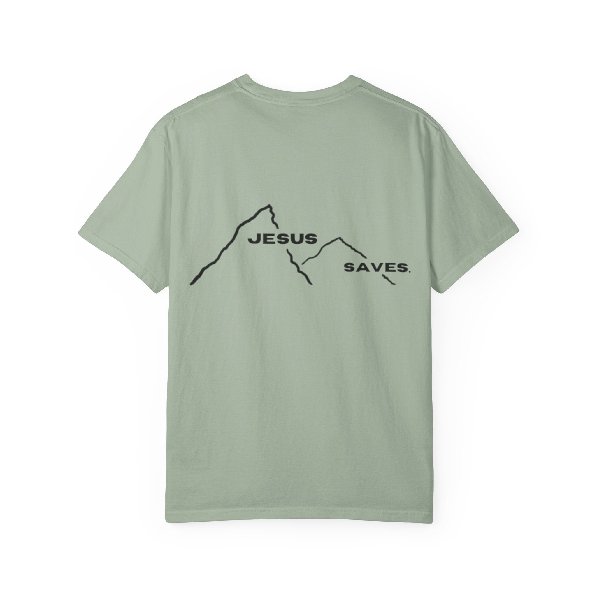 Jesus Saves mountain outline T-shirt | faith mountain tee