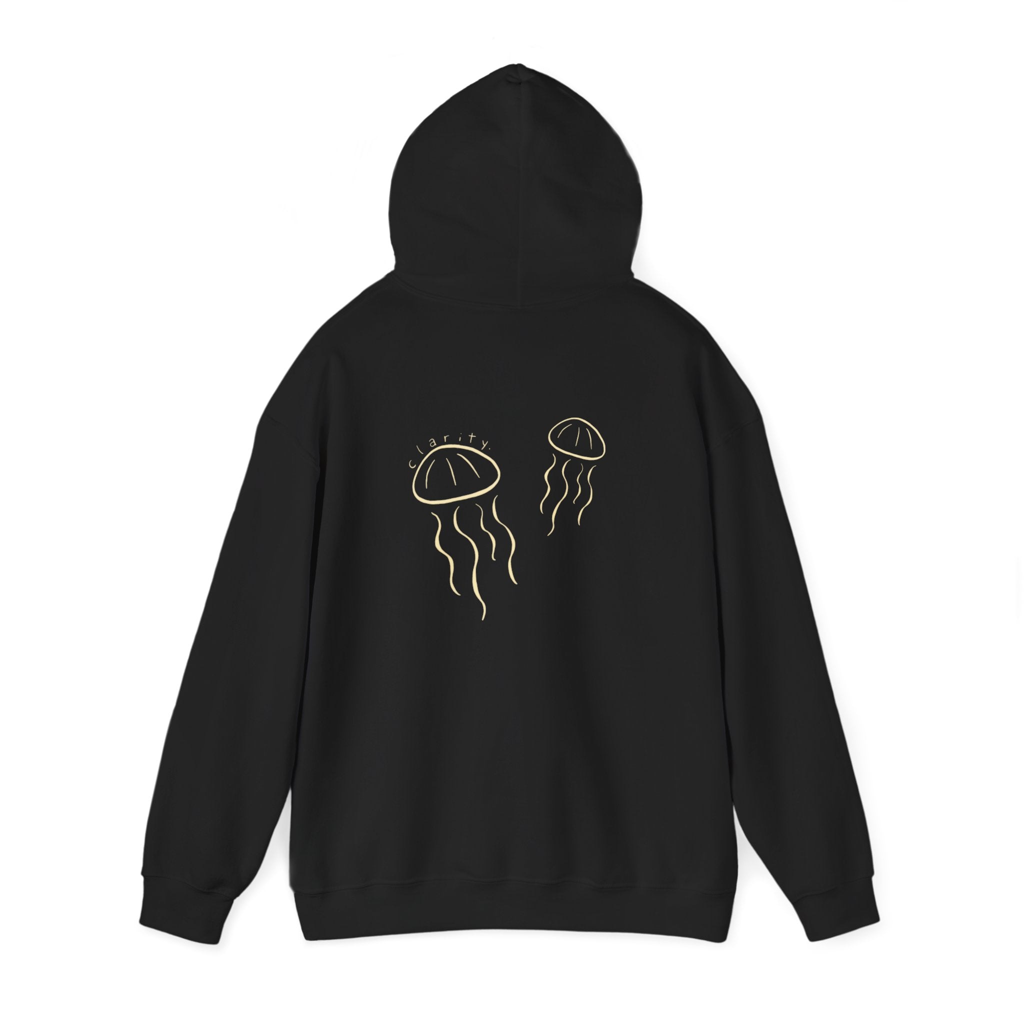 Jellyfish Hoodie – Minimal Gold Jellyfish Graphic Pullover