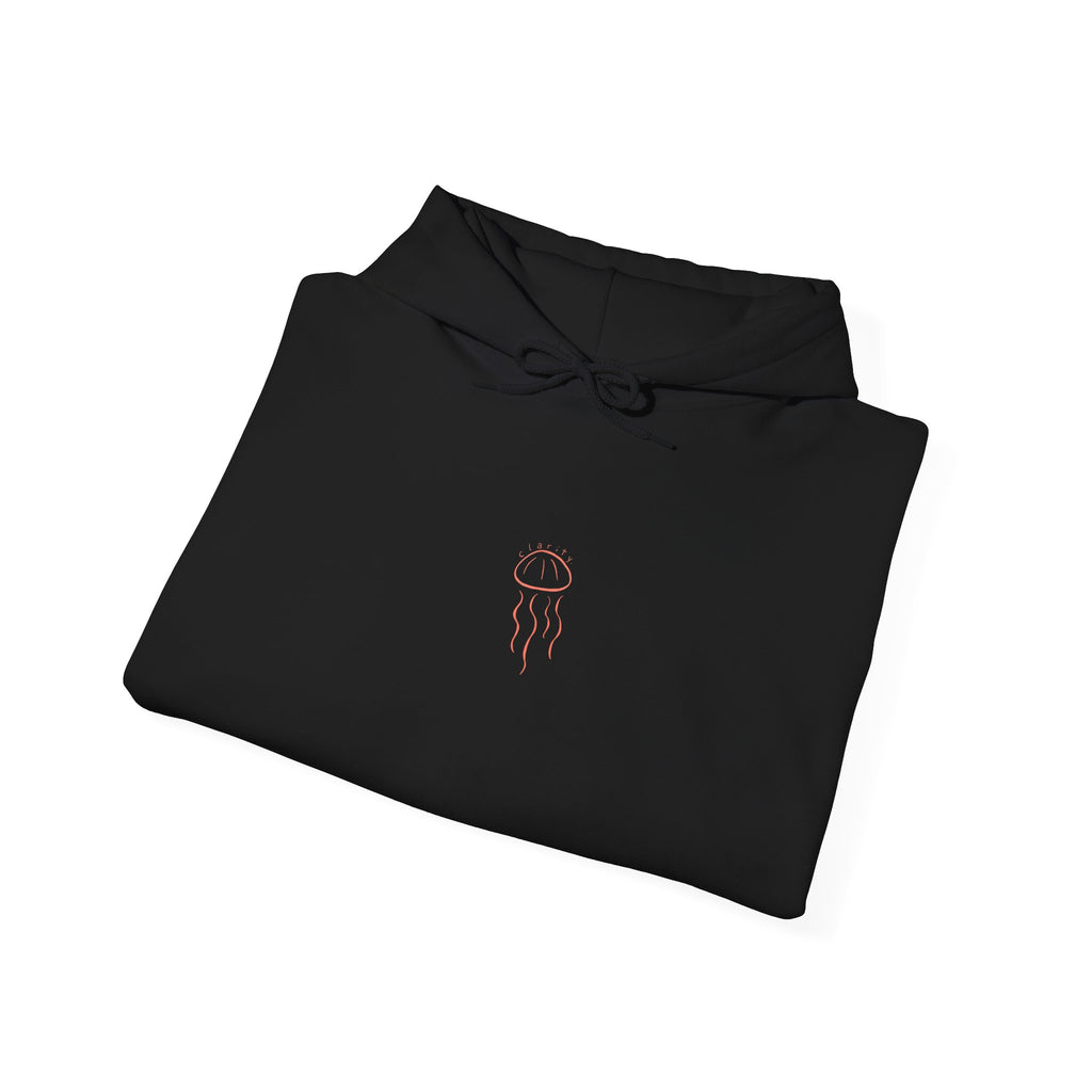 Jellyfish Line Art Hoodie — Minimal Coastal Graphic Sweatshirt