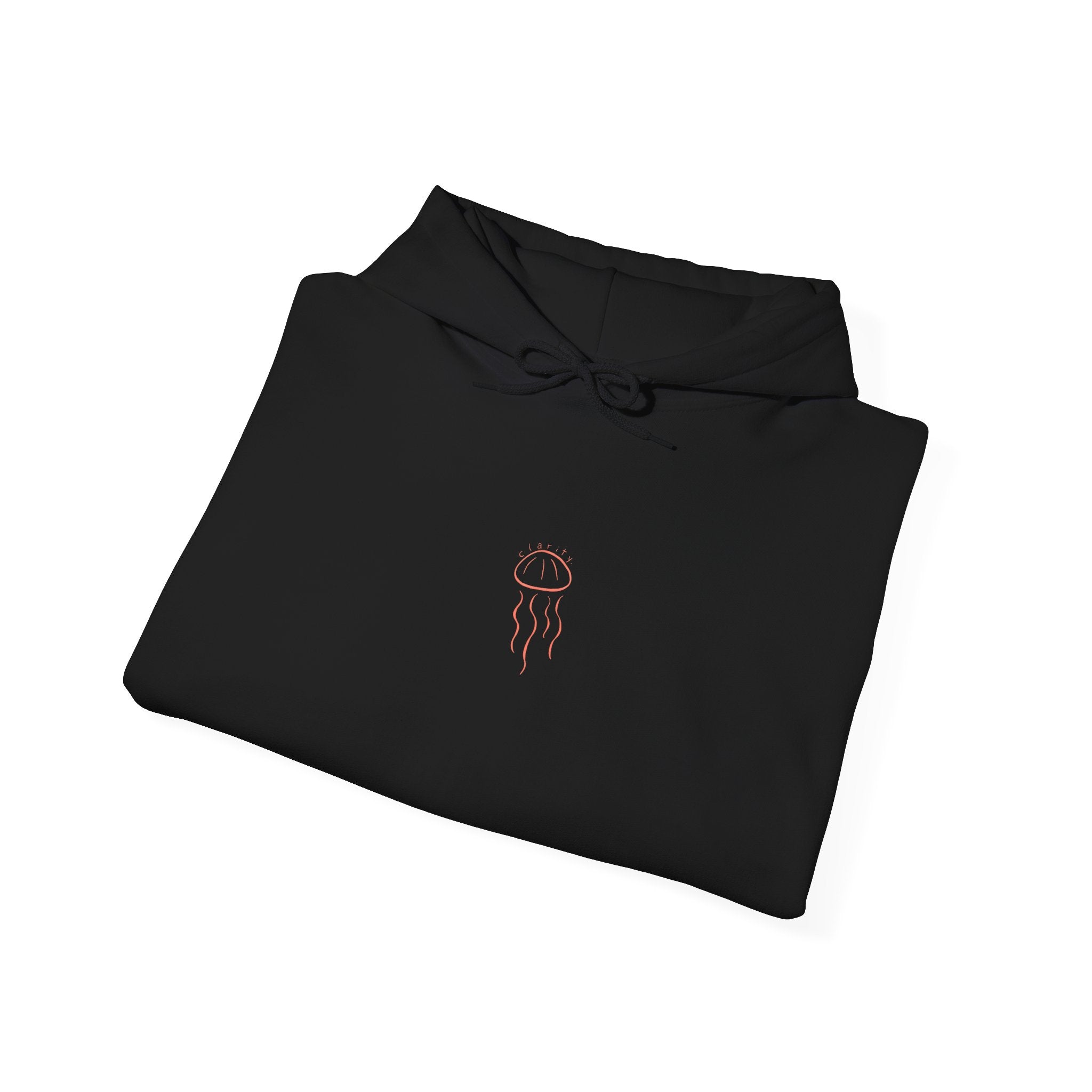 Jellyfish Line Art Hoodie — Minimal Coastal Graphic Sweatshirt