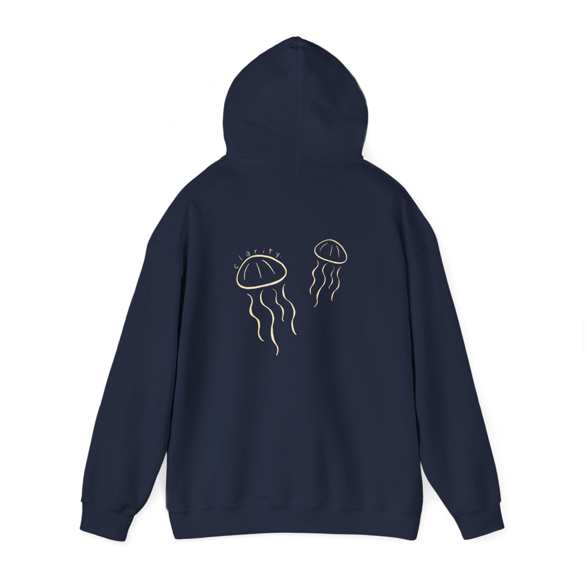 Jellyfish Hoodie – Minimal Gold Jellyfish Graphic Pullover