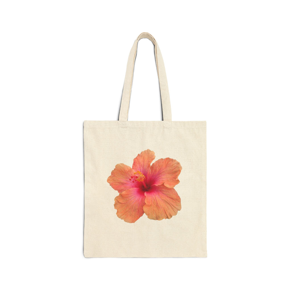 Hibiscus Floral Cotton Tote Bag