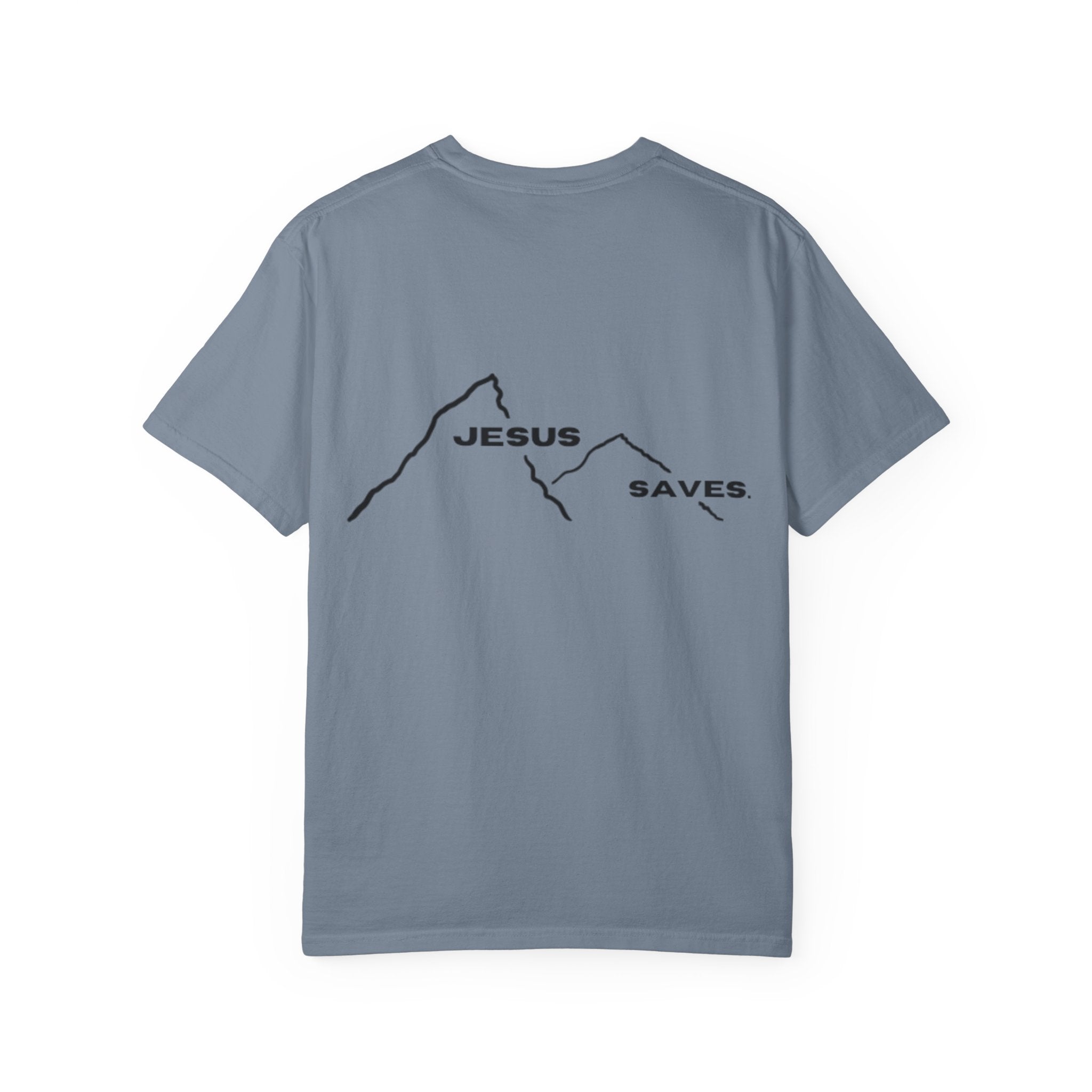 Jesus Saves mountain outline T-shirt | faith mountain tee