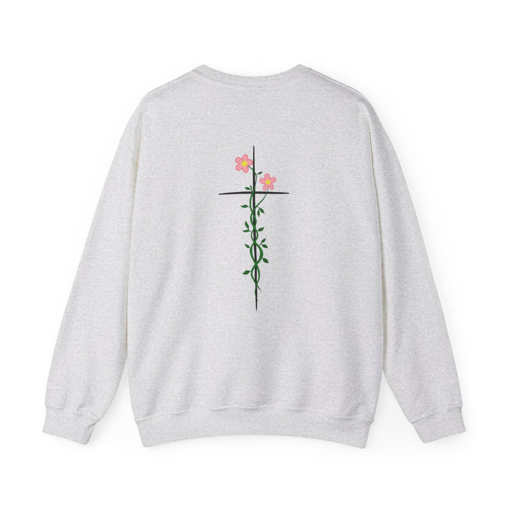 Floral Cross Crewneck Sweatshirt