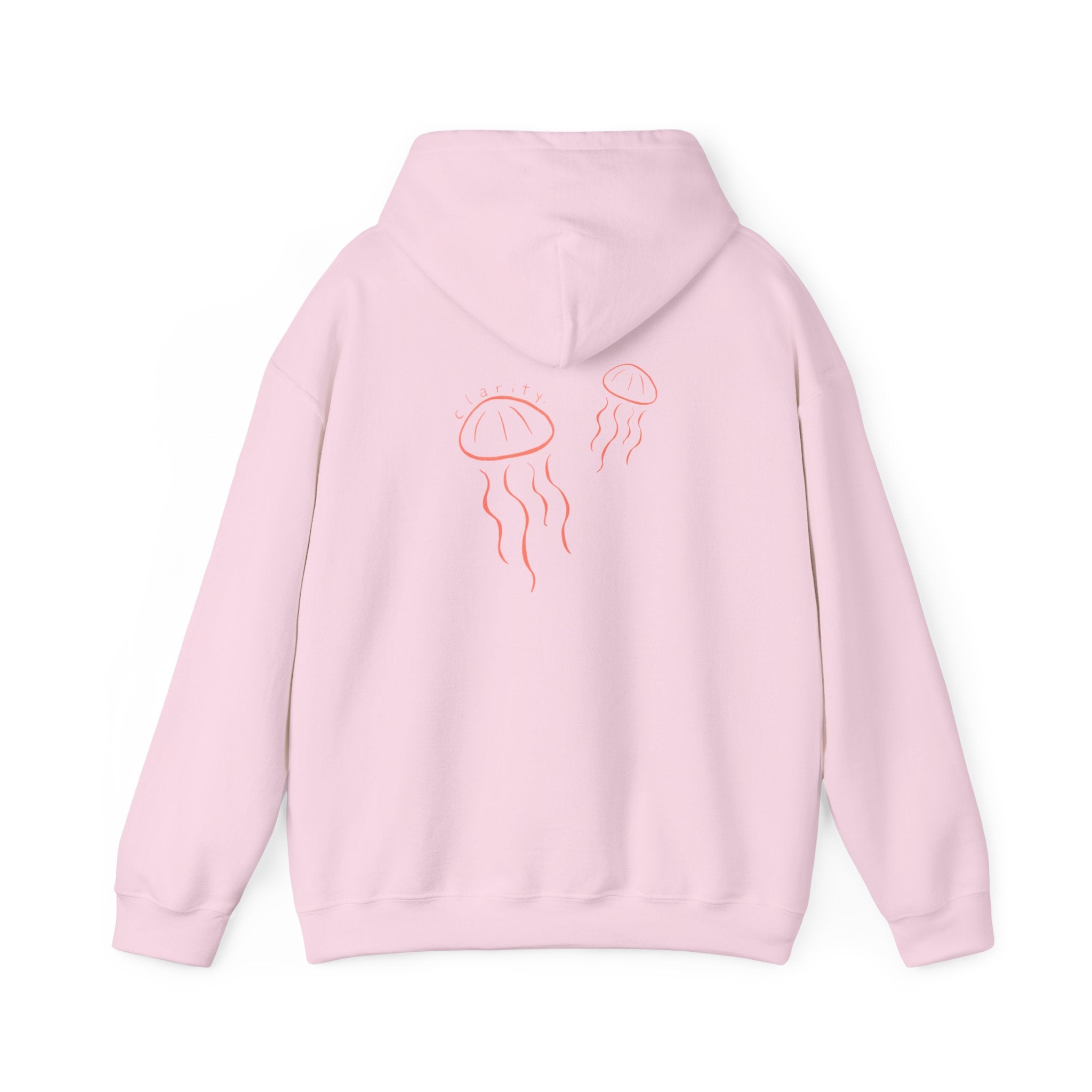 Jellyfish Line Art Hoodie — Minimal Coastal Graphic Sweatshirt