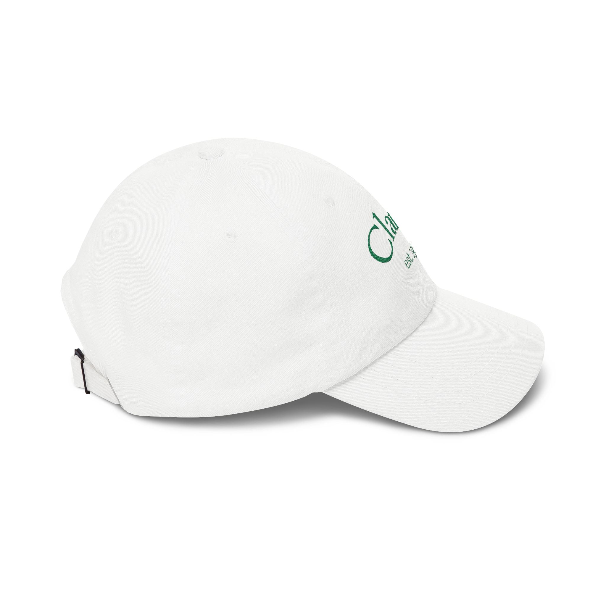 Clarity Dad Cap — Minimal Embroidered White Baseball Hat