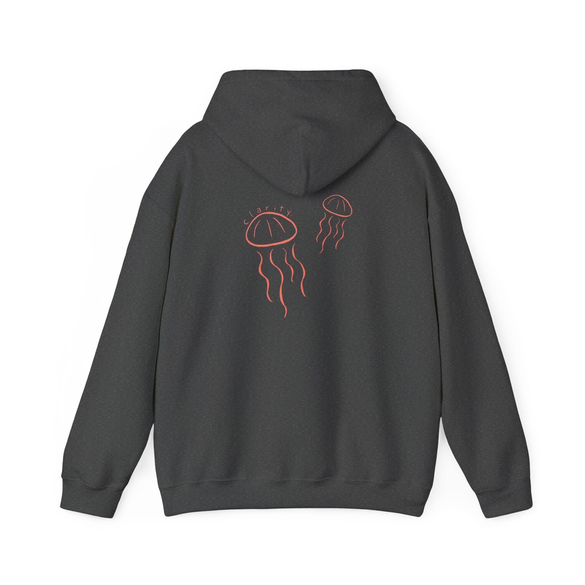 Jellyfish Line Art Hoodie — Minimal Coastal Graphic Sweatshirt