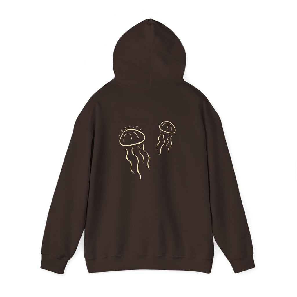 Jellyfish Hoodie – Minimal Gold Jellyfish Graphic Pullover