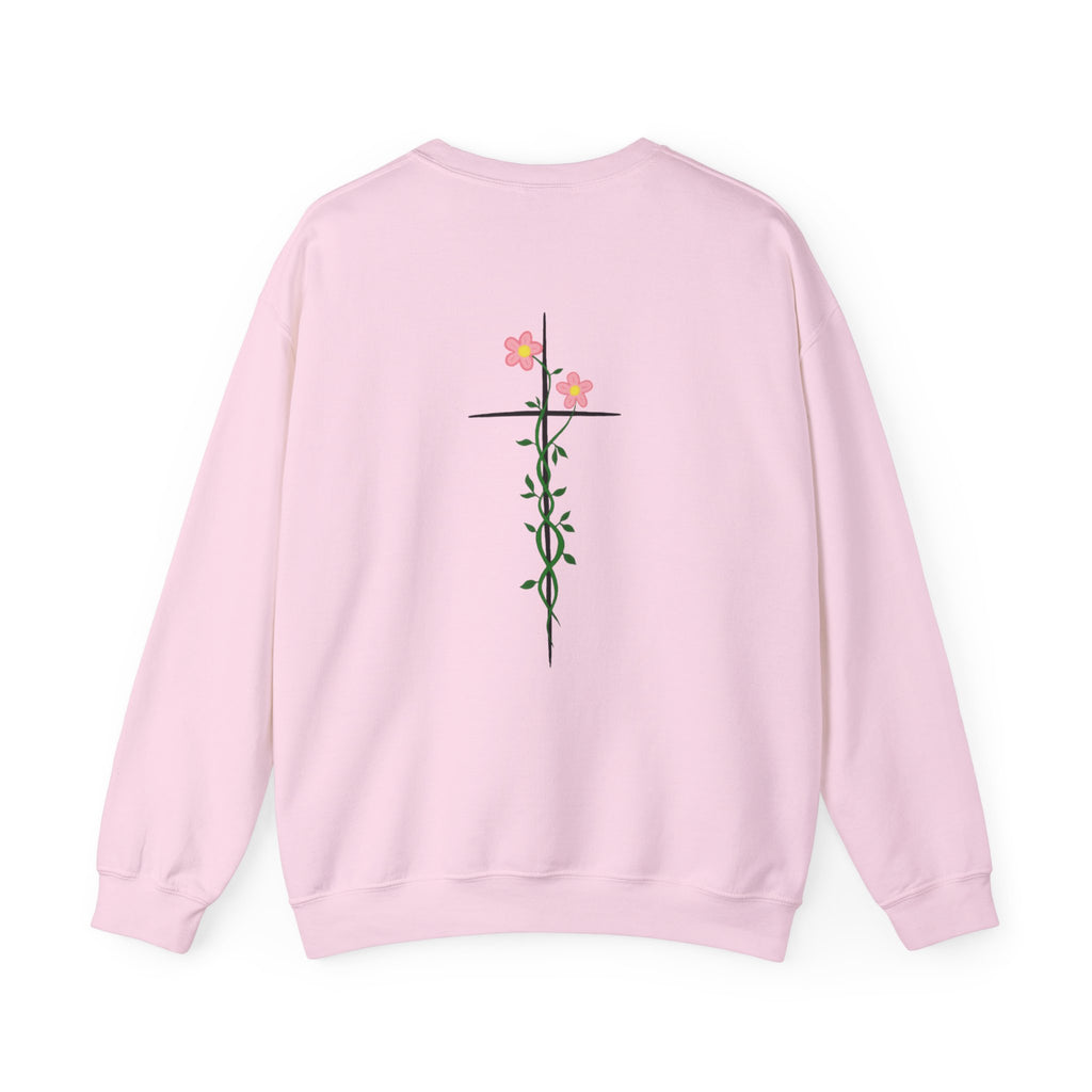 Floral Cross Crewneck Sweatshirt