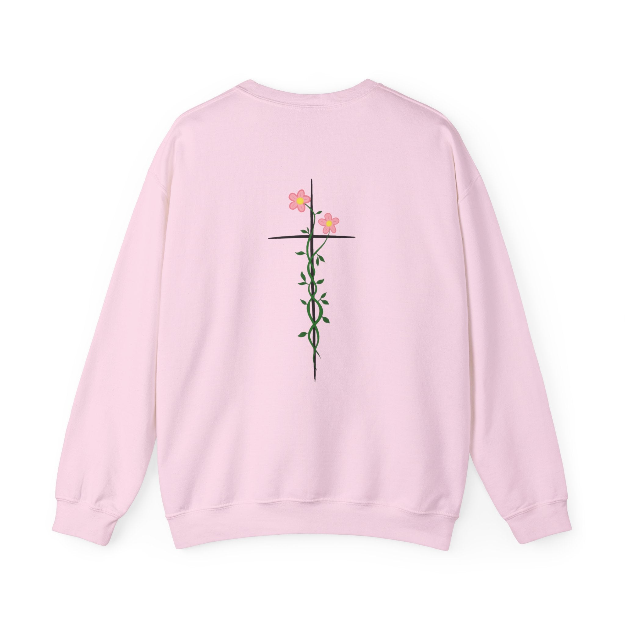 Floral Cross Crewneck Sweatshirt