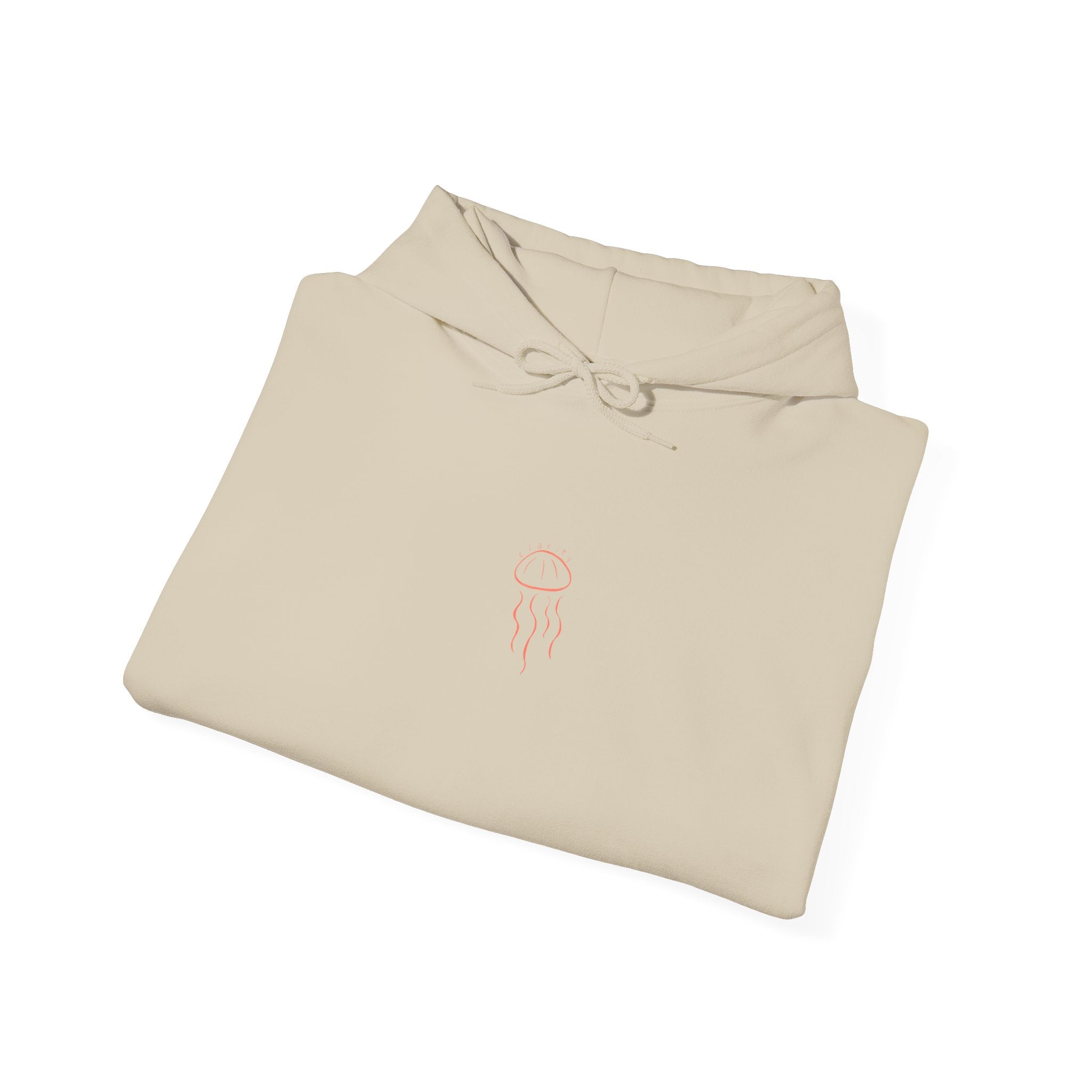 Jellyfish Line Art Hoodie — Minimal Coastal Graphic Sweatshirt