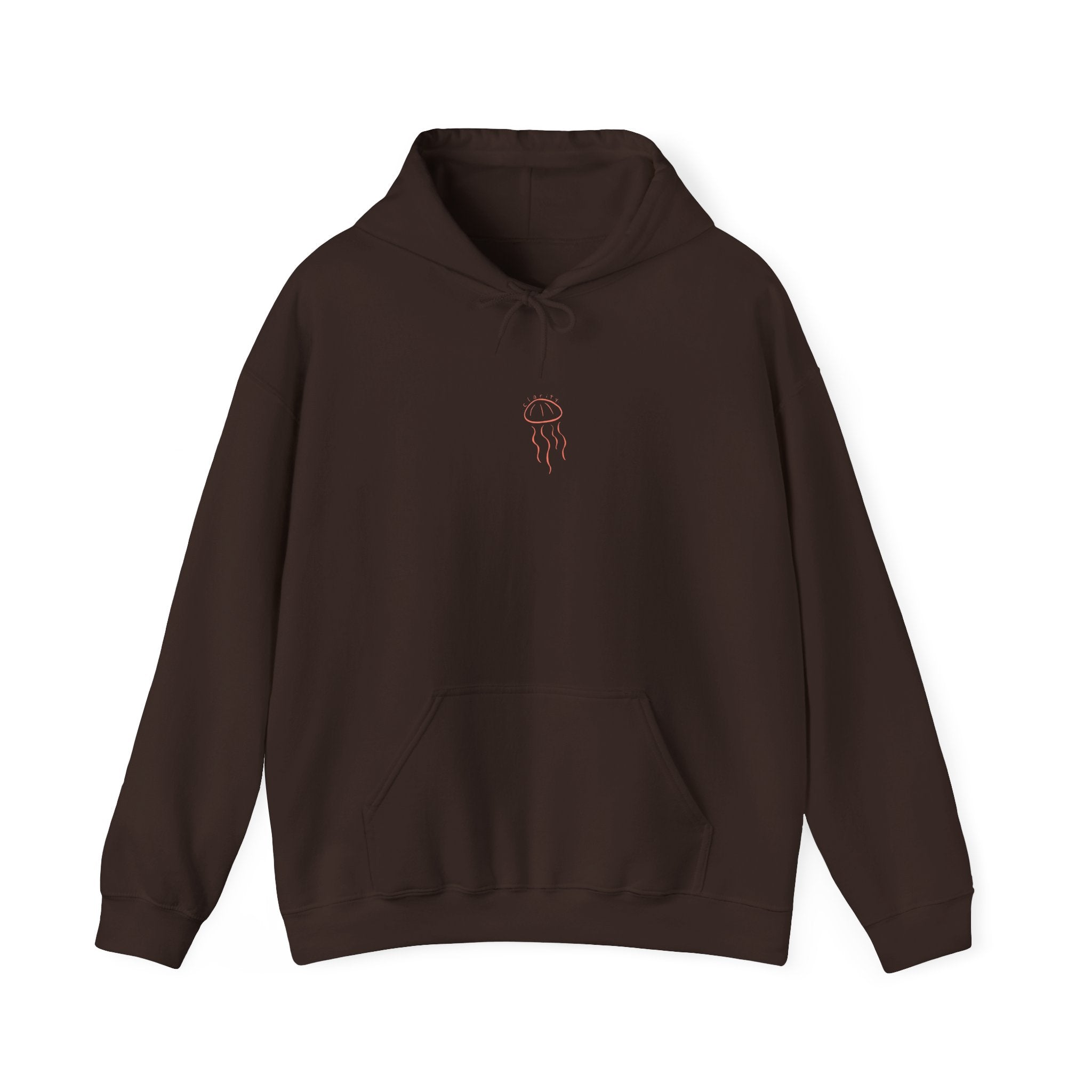 Jellyfish Line Art Hoodie — Minimal Coastal Graphic Sweatshirt