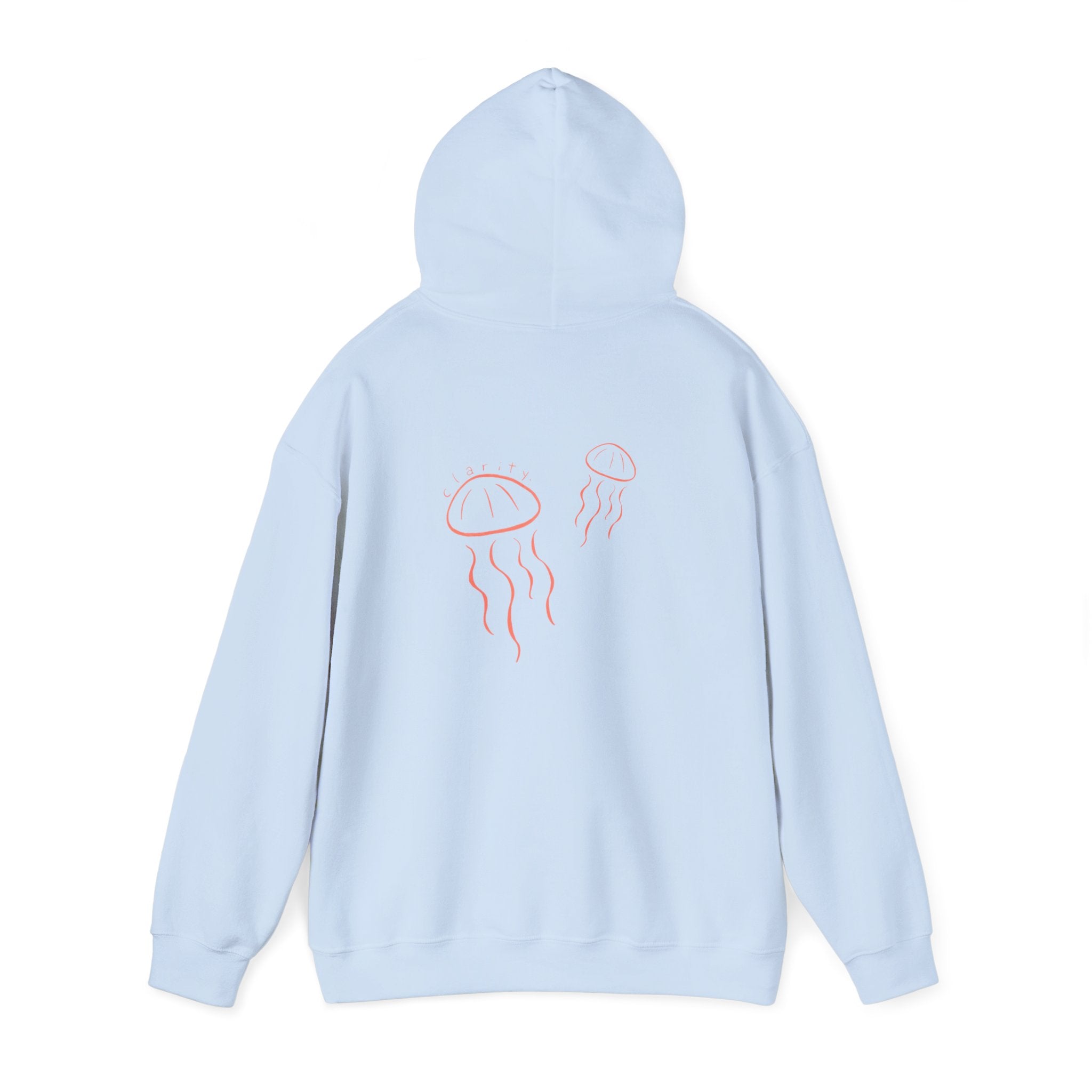 Jellyfish Line Art Hoodie — Minimal Coastal Graphic Sweatshirt