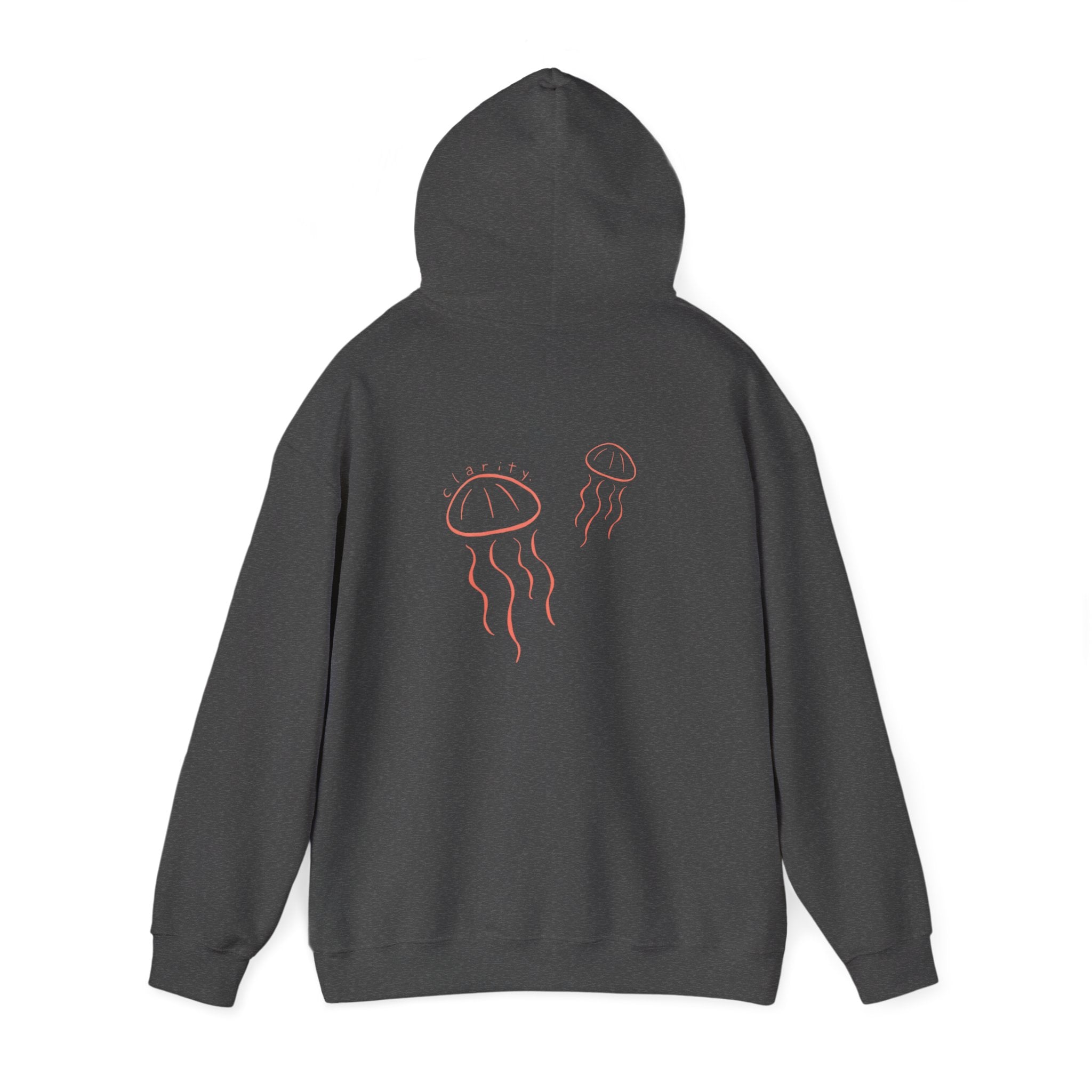 Jellyfish Line Art Hoodie — Minimal Coastal Graphic Sweatshirt