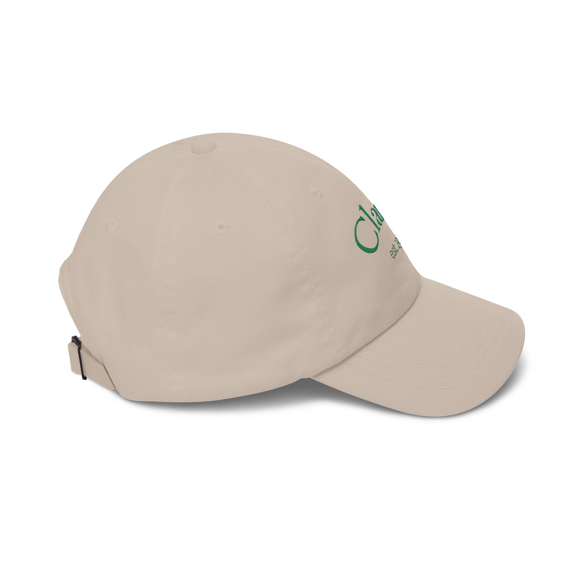 Clarity Dad Cap — Minimal Embroidered White Baseball Hat