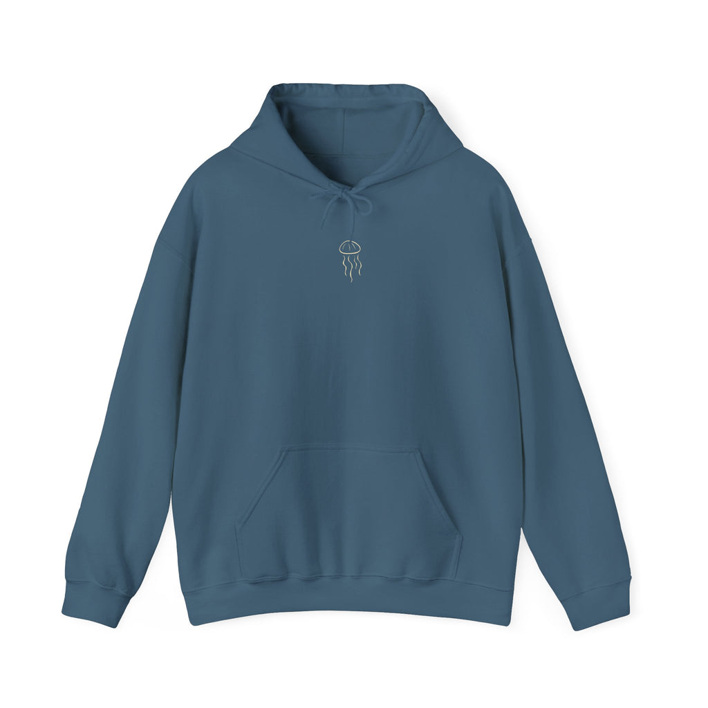 Jellyfish Hoodie – Minimal Gold Jellyfish Graphic Pullover