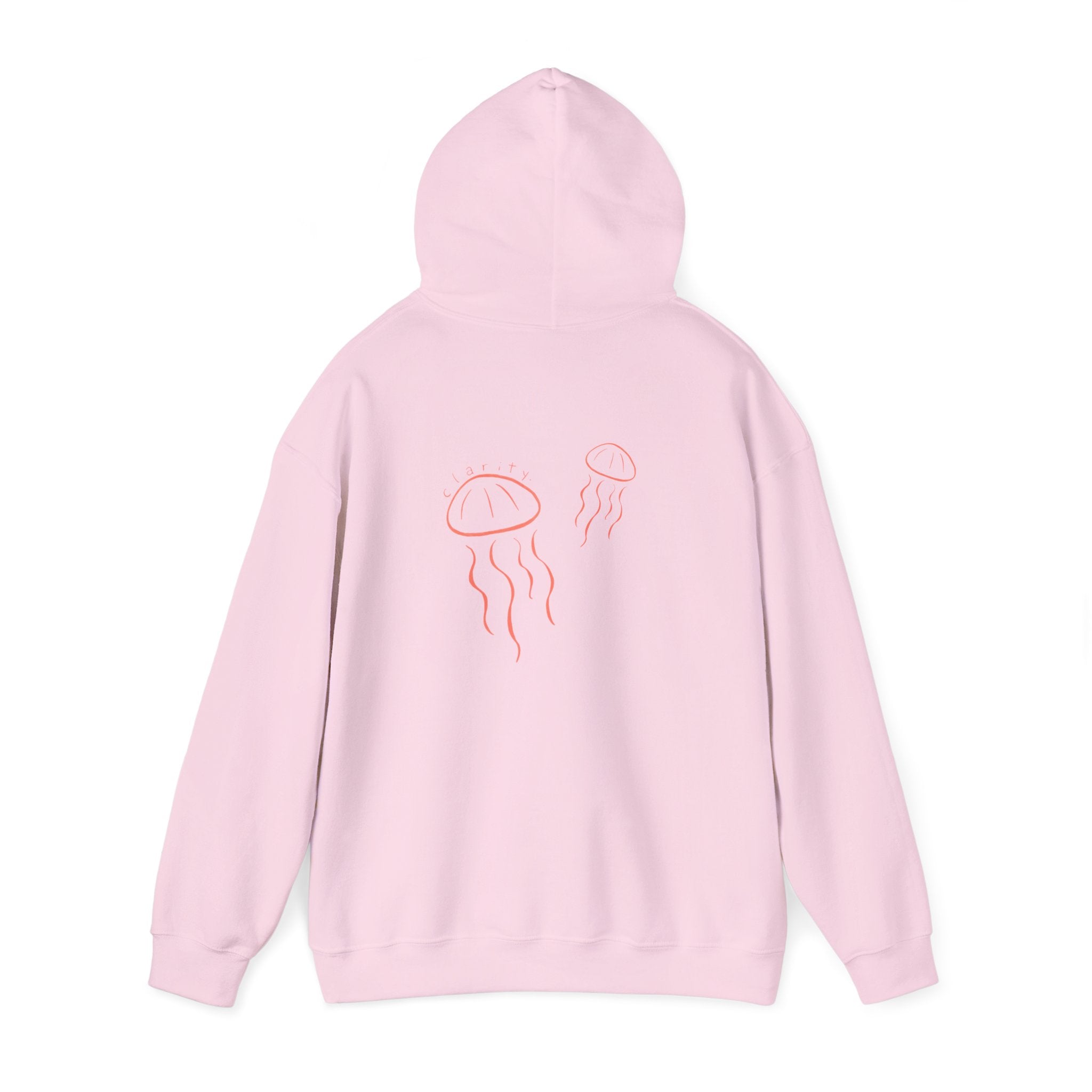Jellyfish Line Art Hoodie — Minimal Coastal Graphic Sweatshirt