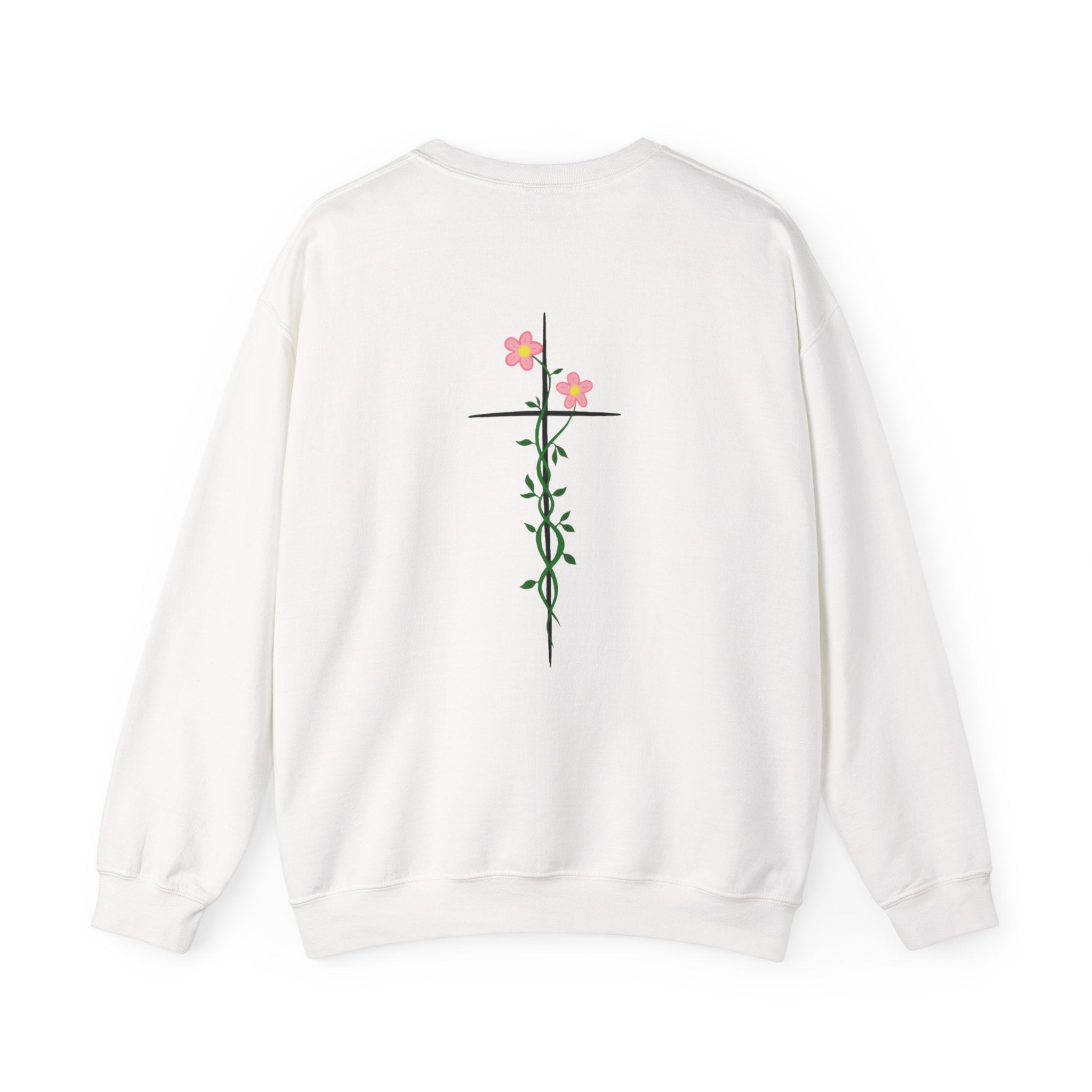 Floral Cross Crewneck Sweatshirt