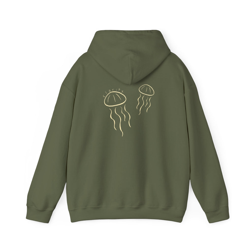 Jellyfish Hoodie – Minimal Gold Jellyfish Graphic Pullover
