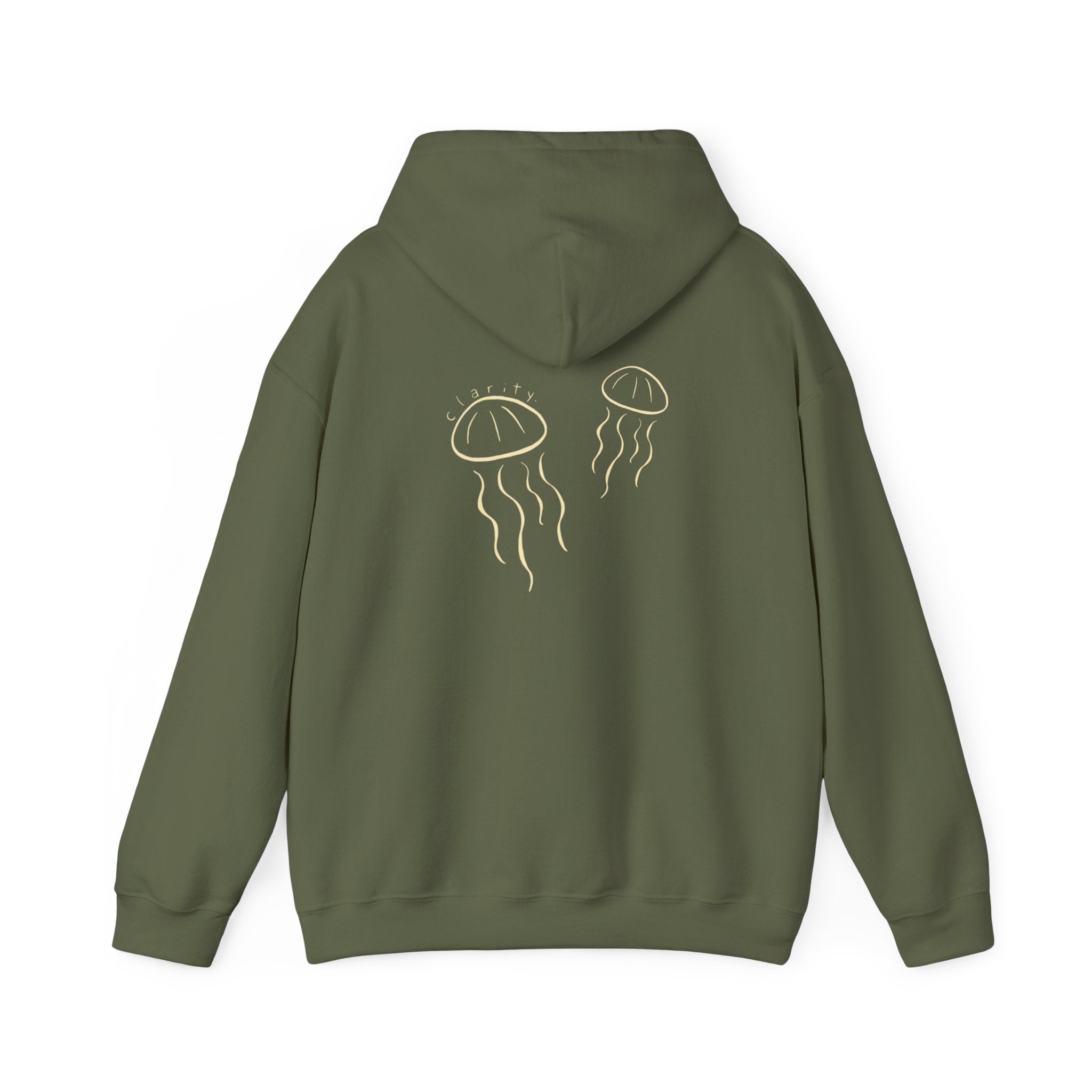 Jellyfish Hoodie – Minimal Gold Jellyfish Graphic Pullover