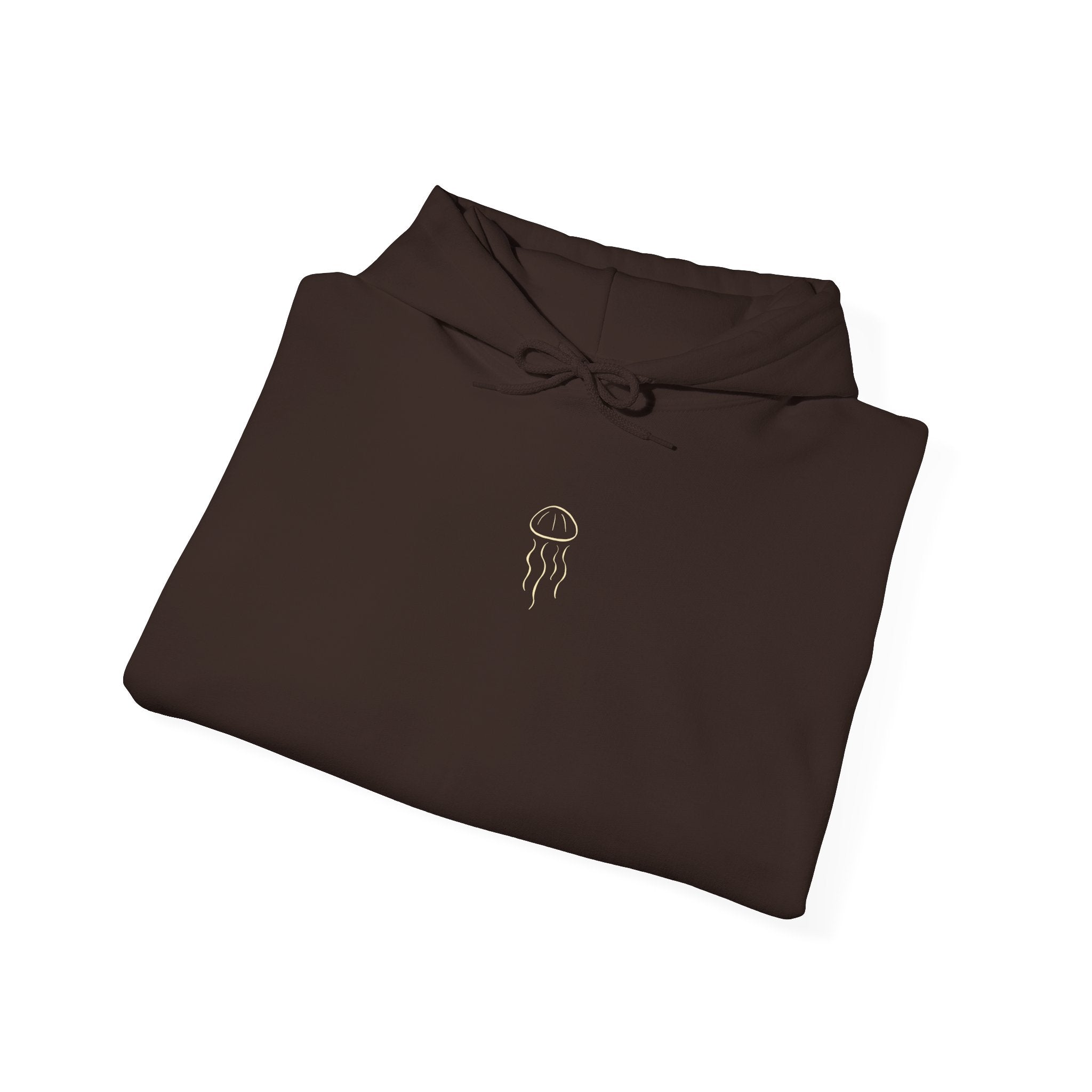 Jellyfish Hoodie – Minimal Gold Jellyfish Graphic Pullover