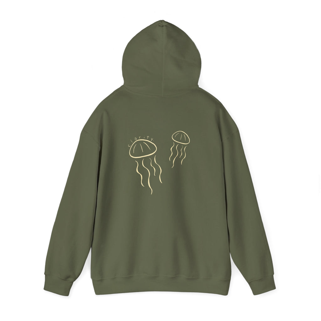 Jellyfish Hoodie – Minimal Gold Jellyfish Graphic Pullover