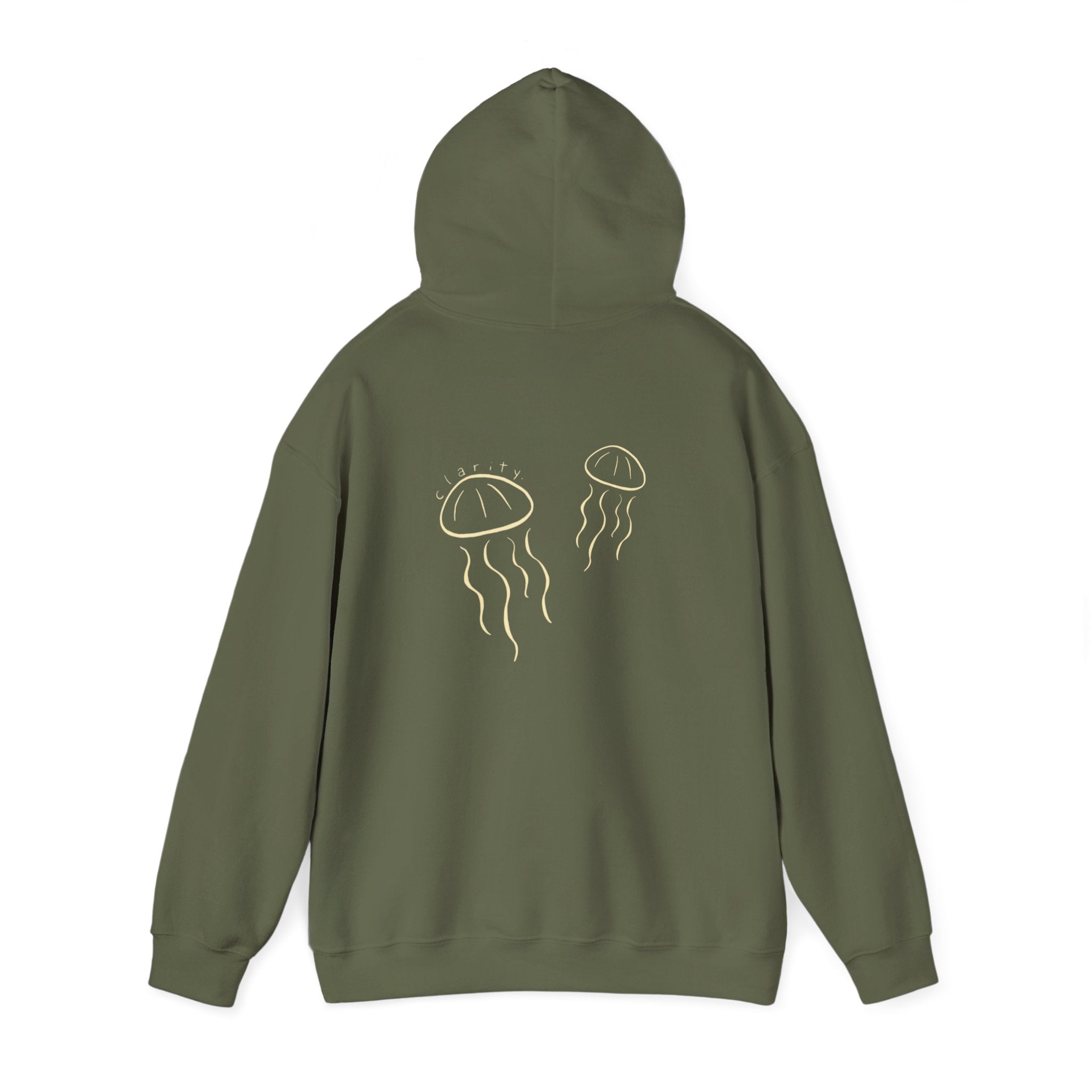 Jellyfish Hoodie – Minimal Gold Jellyfish Graphic Pullover