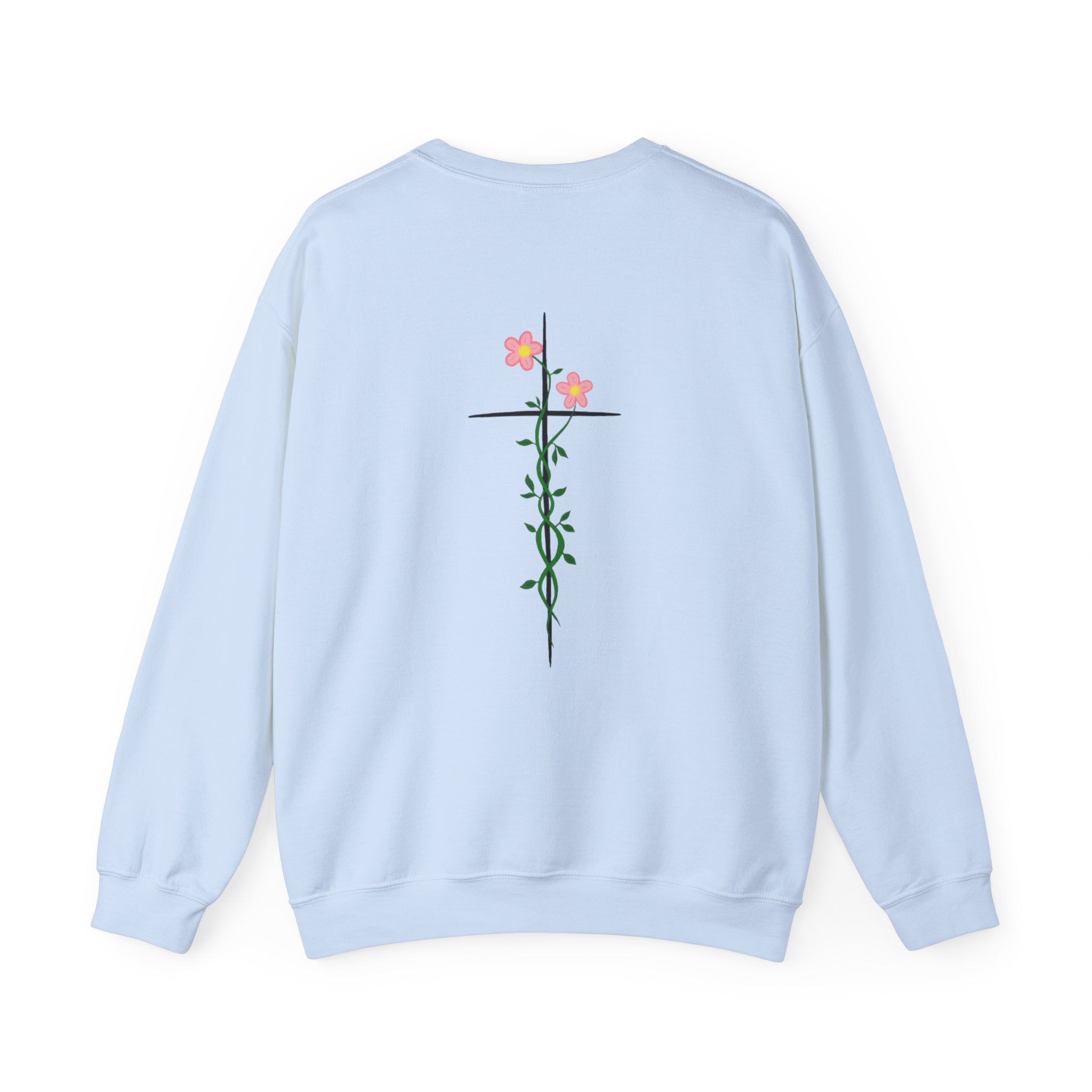 Floral Cross Crewneck Sweatshirt