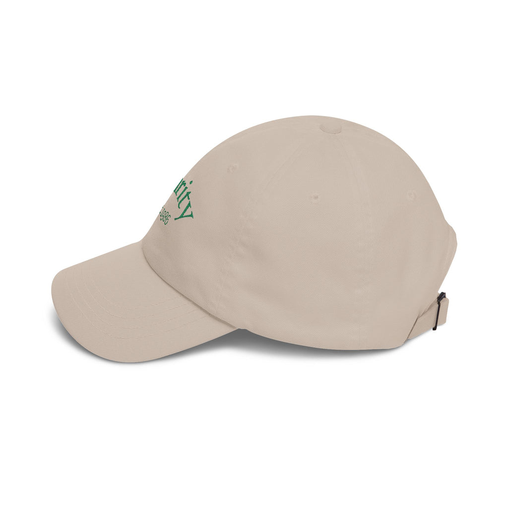Clarity Dad Cap — Minimal Embroidered White Baseball Hat