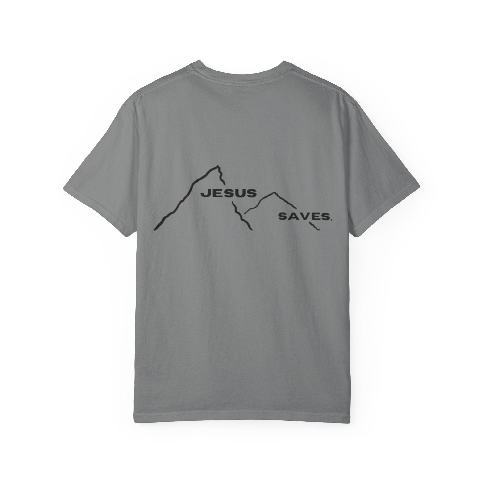 Jesus Saves mountain outline T-shirt | faith mountain tee
