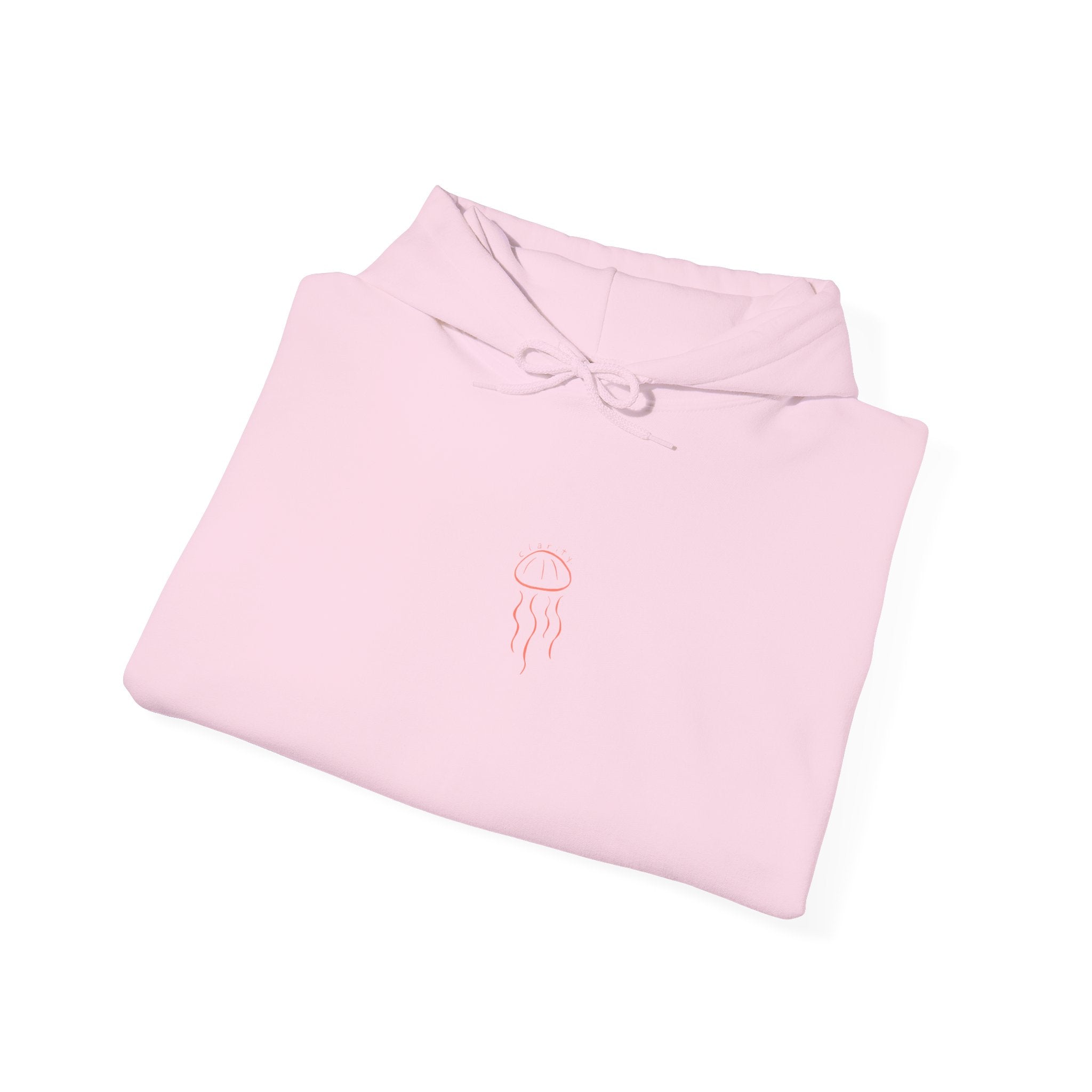 Jellyfish Line Art Hoodie — Minimal Coastal Graphic Sweatshirt